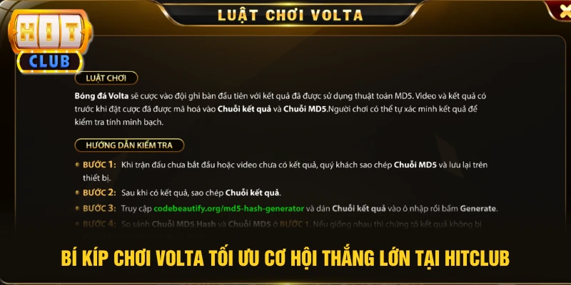 Bí kíp chơi Volta tối ưu cơ hội thắng lớn tại HITCLUB