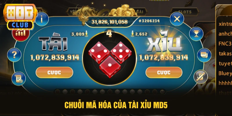 Tài Xỉu MD5 HITCLUB: Top 3 Phương Pháp Phân Tích Đỉnh Cao 1 Chuỗi mã hóa của tài xỉu MD5
