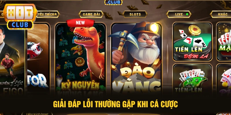 Giải đáp lỗi thường gặp khi cá cược
